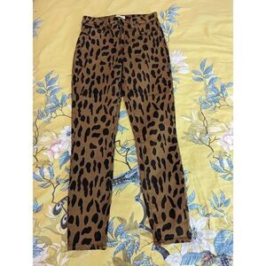 L'AGENCE high rise skinny Margot jeans in animal print sz 25 new with tags